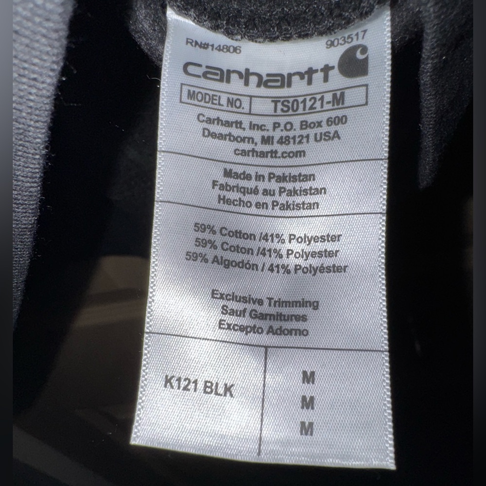 Carhartt Men's Black Marquette Hoodie - Picture 5 of 5